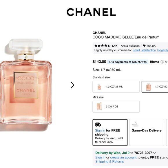 NEW CHANEL COCO MADEMOISELLE, Rouge Lipstick, LAQUE Eyeshadow (value $283+) - Picture 3 of 7